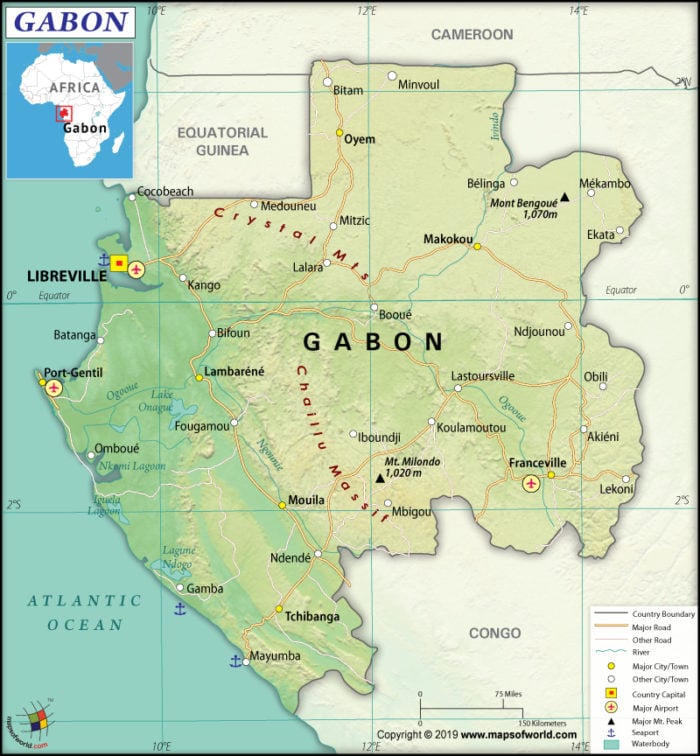 Map of Gabonese Republic