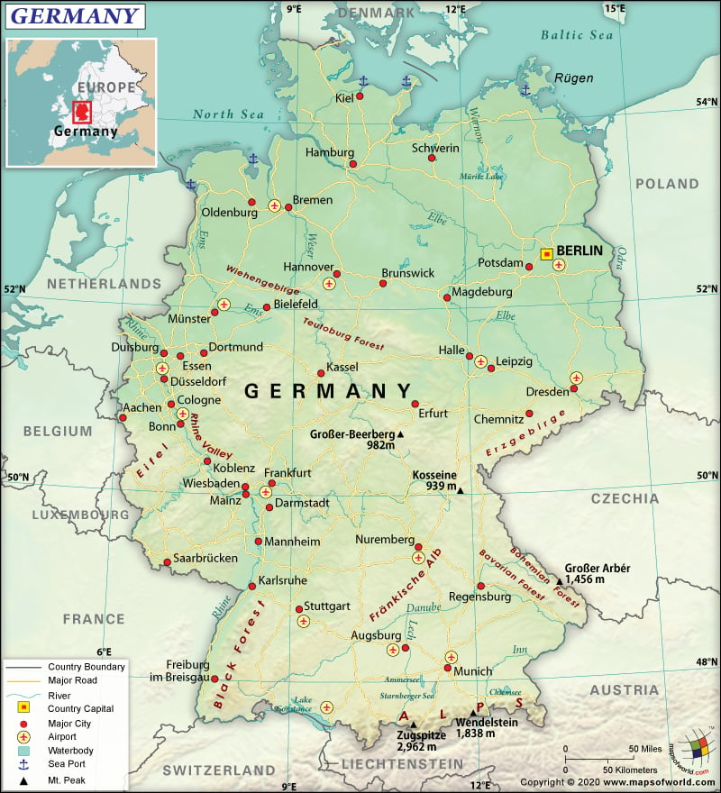 Map of Federal Republic of Germany