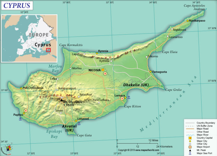 Map of Republic of Cyprus
