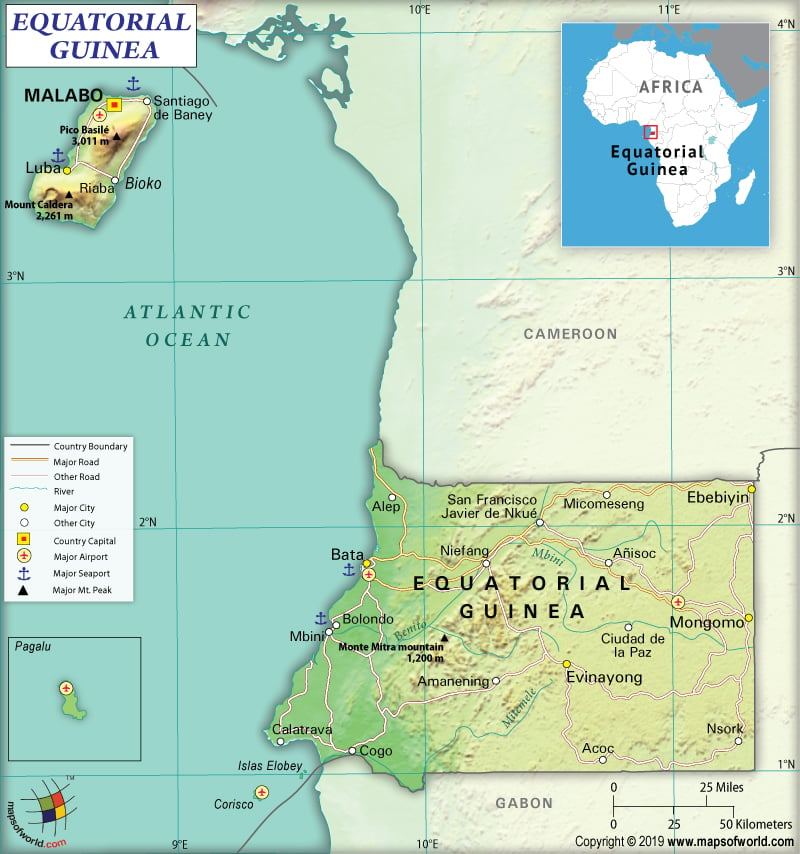 Map of Republic of Equatorial Guinea
