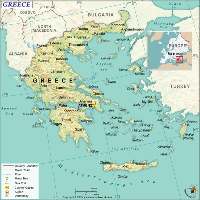 Map of Hellenic Republic