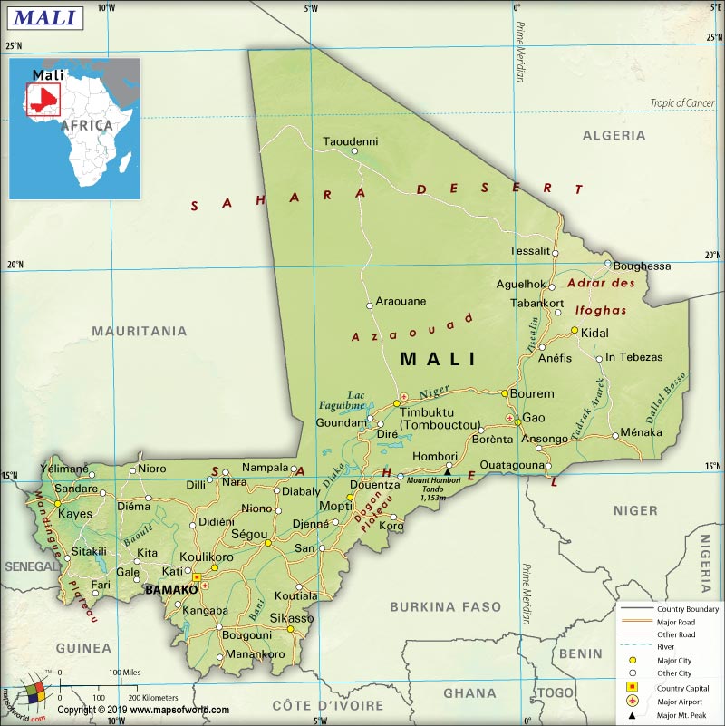 Physical Map Of Mali What Are The Key Facts Of Mali? | Mali Facts - Answers