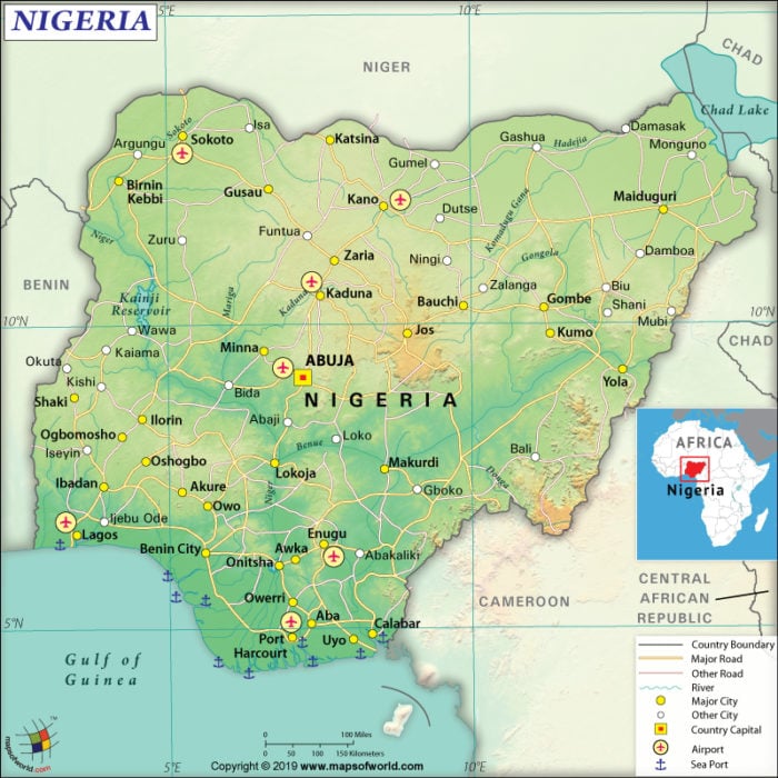 New Map Of Nigeria Nigeria Map - Answers