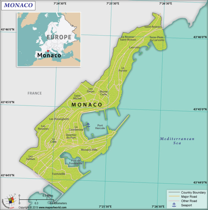 Map of Monaco