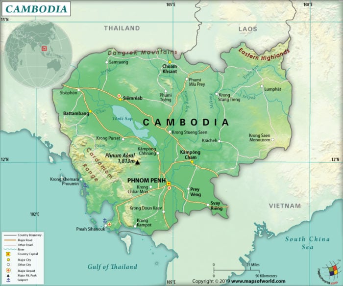 Map of Kingdom of Cambodia
