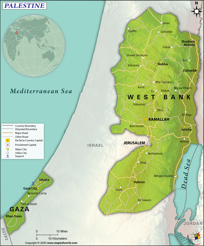 Map of The State of Palestine