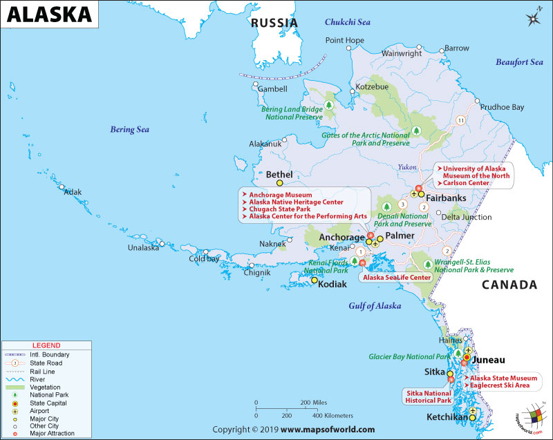 Map of Alaska Map of Alaska