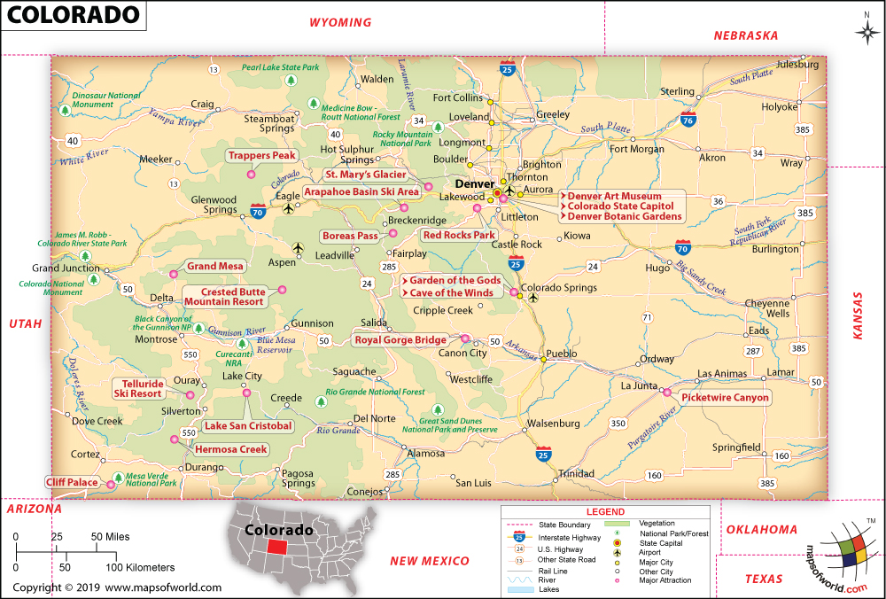 Colorado Map With Cities