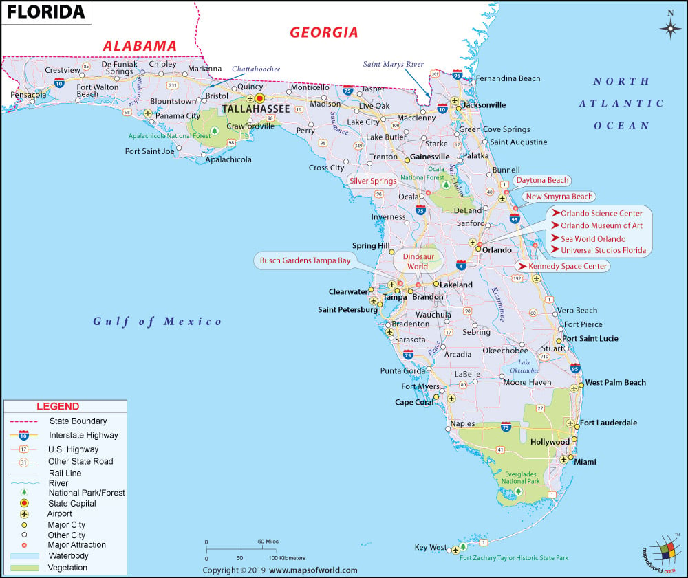 Florida Map Answers