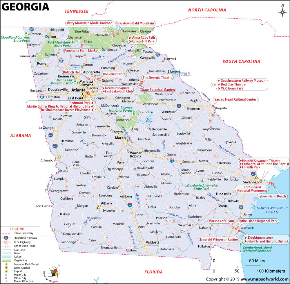 Map of Georgia State