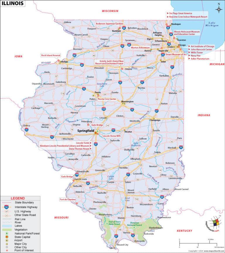 What are the Key Facts of Illinois? | Illinois Facts - Answers