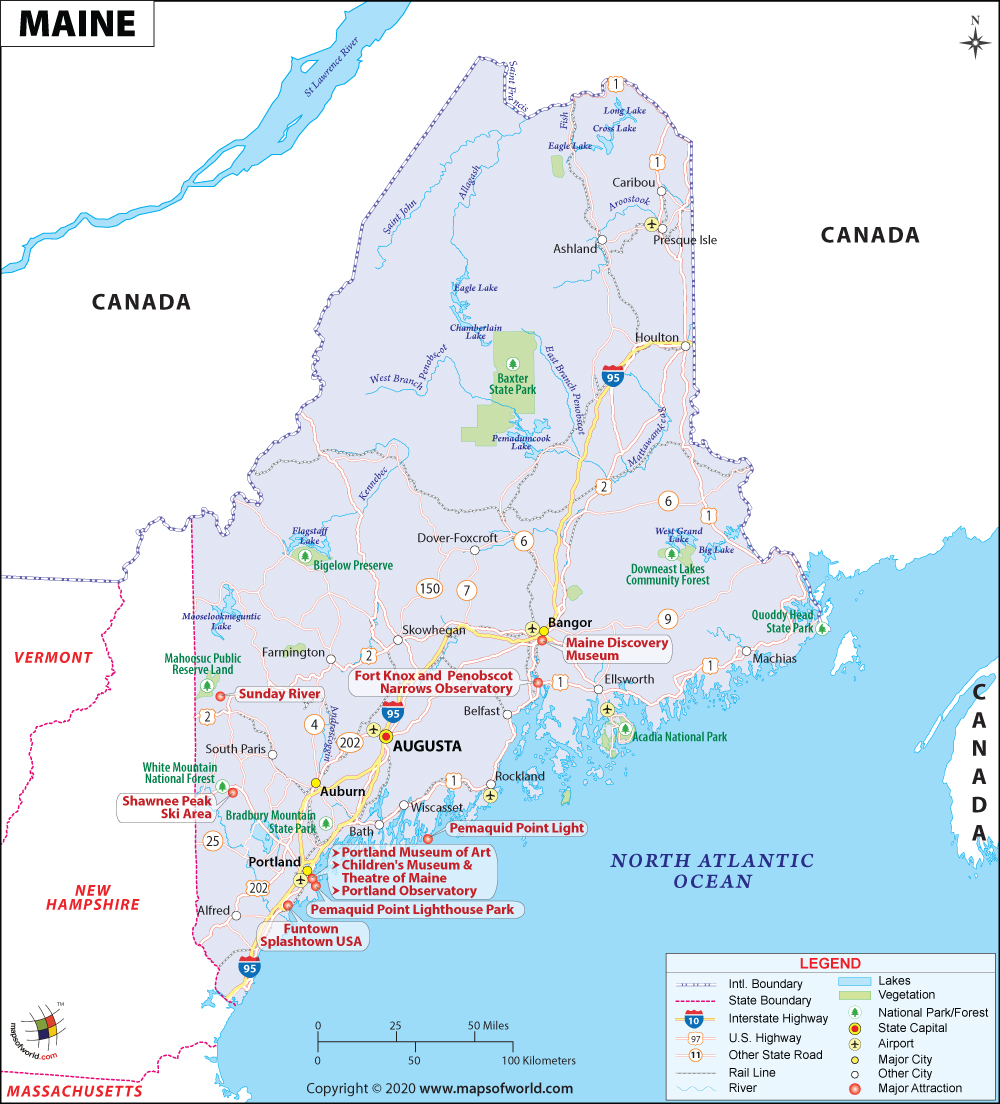 State Of Maine Map What Are The Key Facts Of Maine? | Maine Facts - Answers