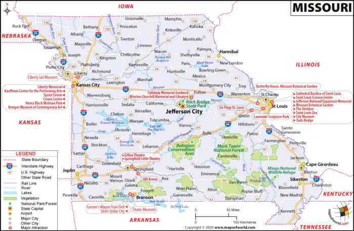 Map of Missouri