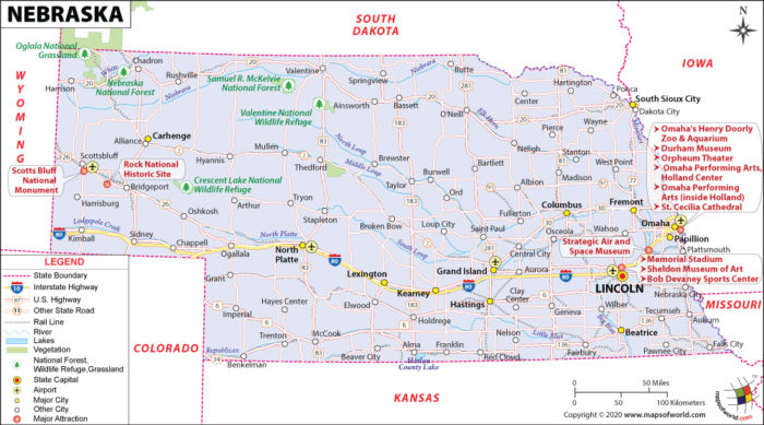 Map of Nebraska