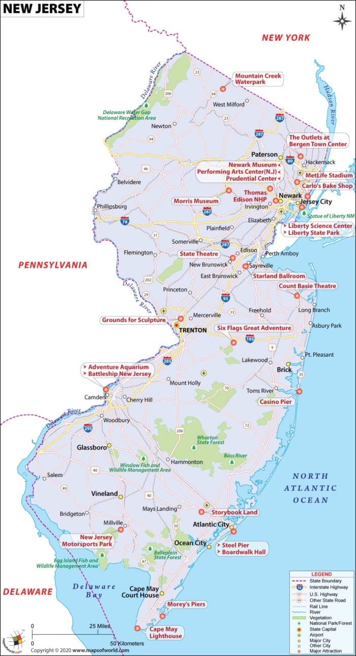 Map of New Jersey