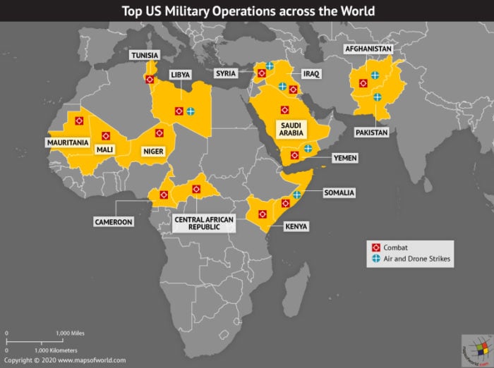 Map Showing Top Us Military Operations Across The World 700x522 