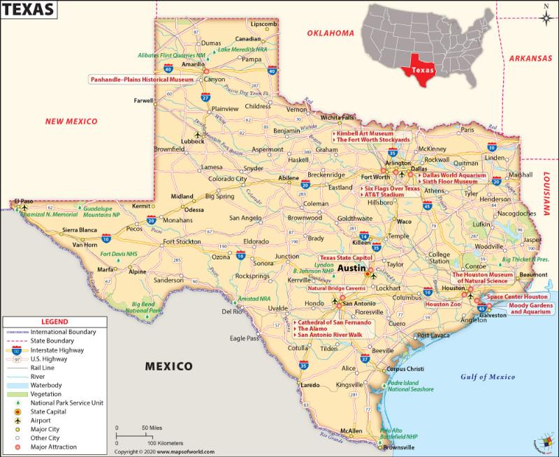 Printable Map Of Texas Useful Info Texas State Map Pr - vrogue.co