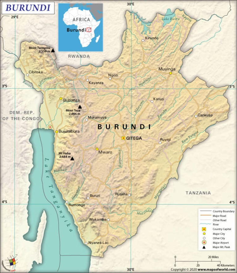 What Are The Key Facts Of Burundi Burundi Facts Answers   Map Of Burundi 768x884 