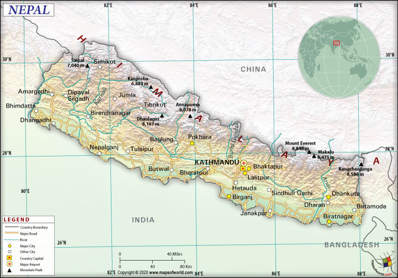 Map of Nepal