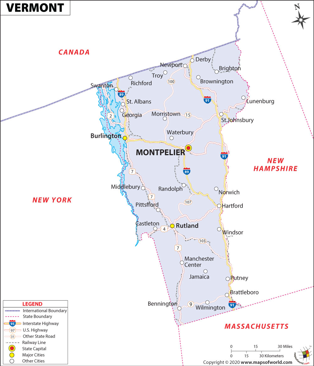 Map of Vermont