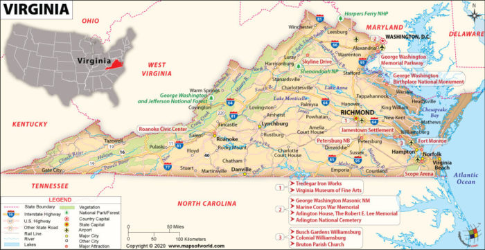 Map of Virginia