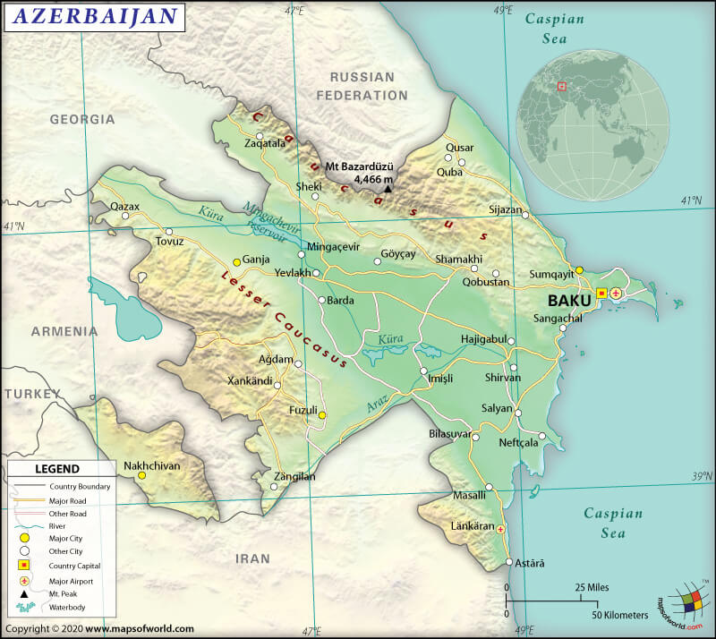 Map of Azerbaijan