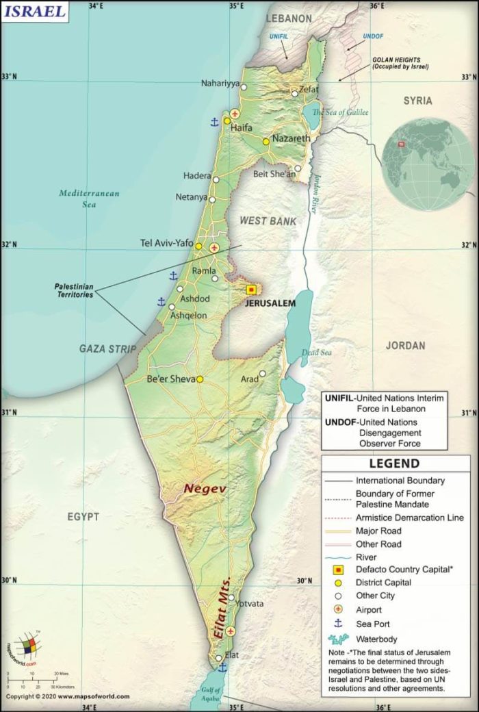 Map of Israel