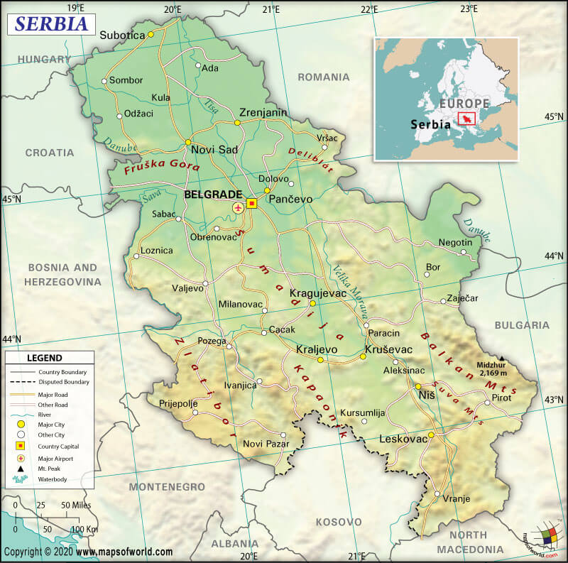 What Are The Key Facts Of Serbia Serbia Facts Answers   Map Of Serbia 