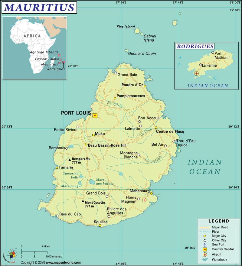 Map of Mauritius