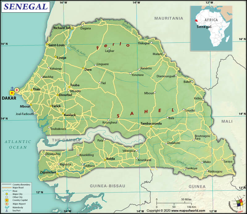 Map of Senegal