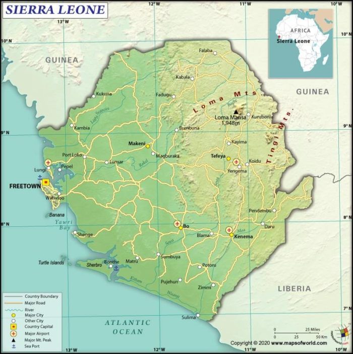 Map of Sierra Leone