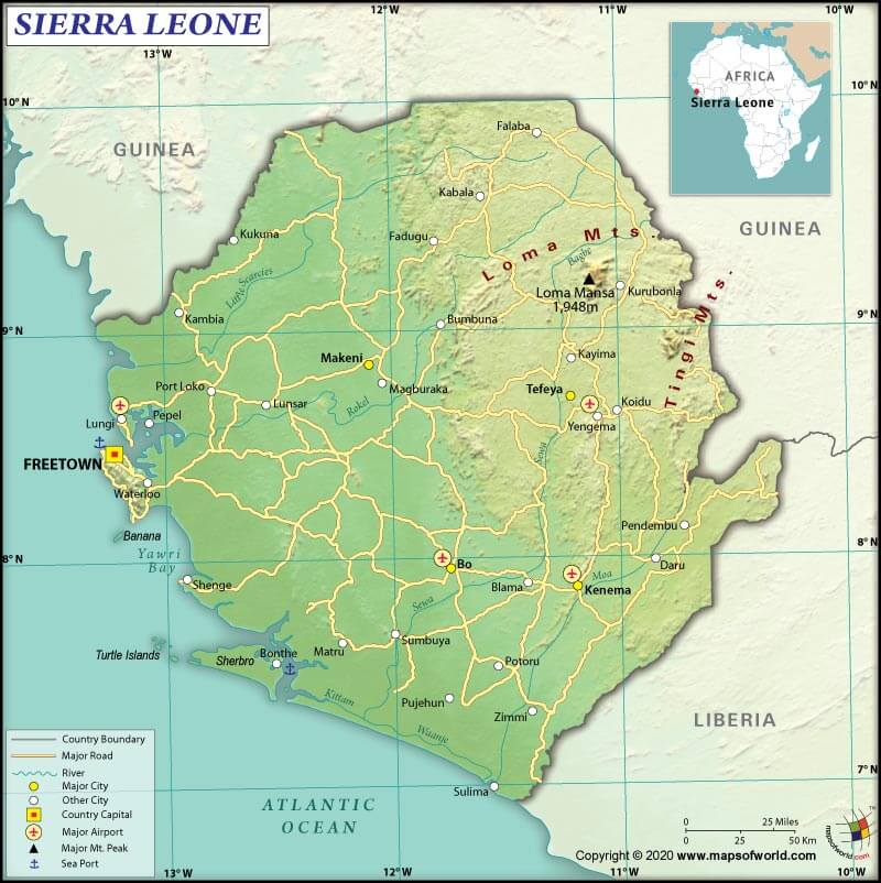 Where Is Sierra Leone On The World Map - Map of world