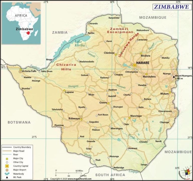 Map Of Zimbabwe 768x718 