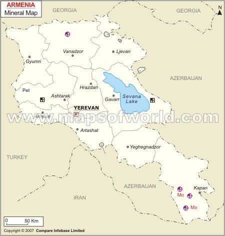 Armenia Mineral Map