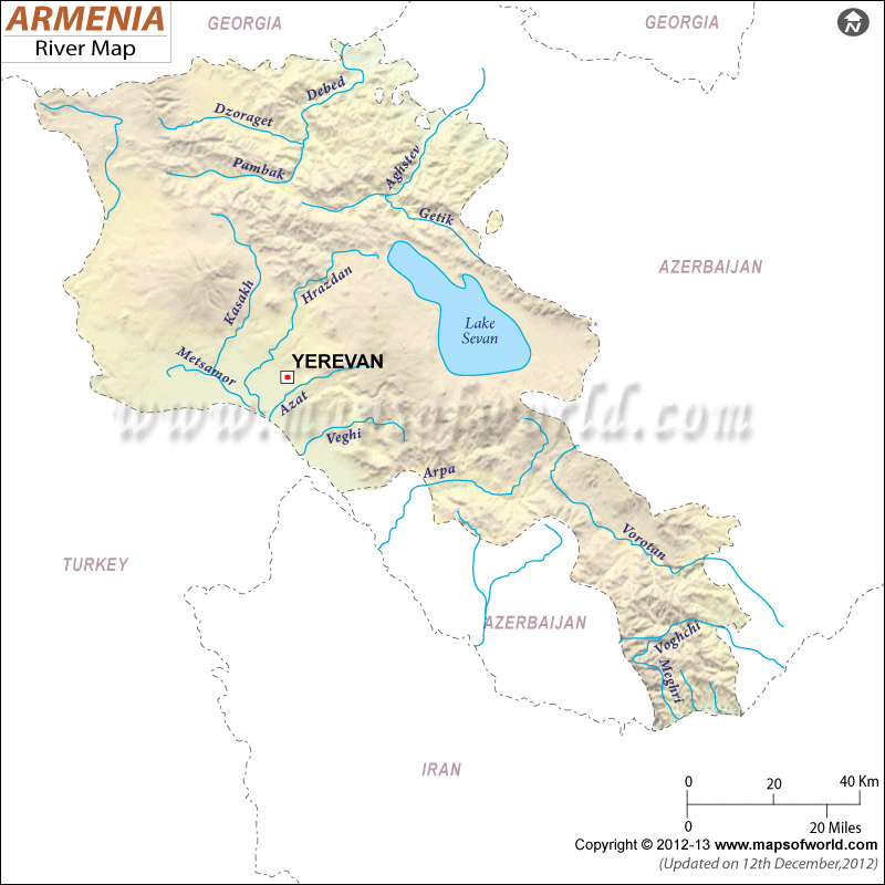 Armenia River Map