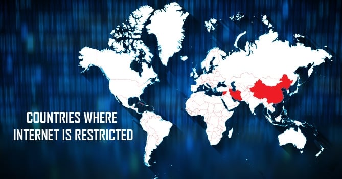 Countries where Internet is Restricted