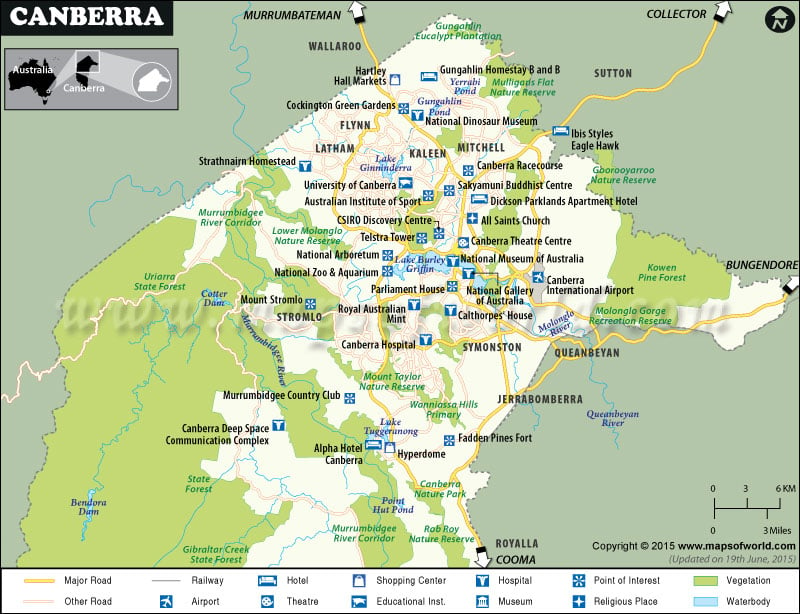 Map of Canberra
