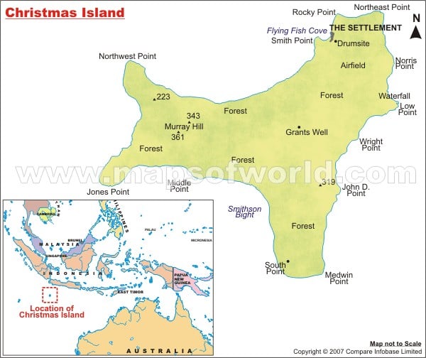 Christmas Island Map