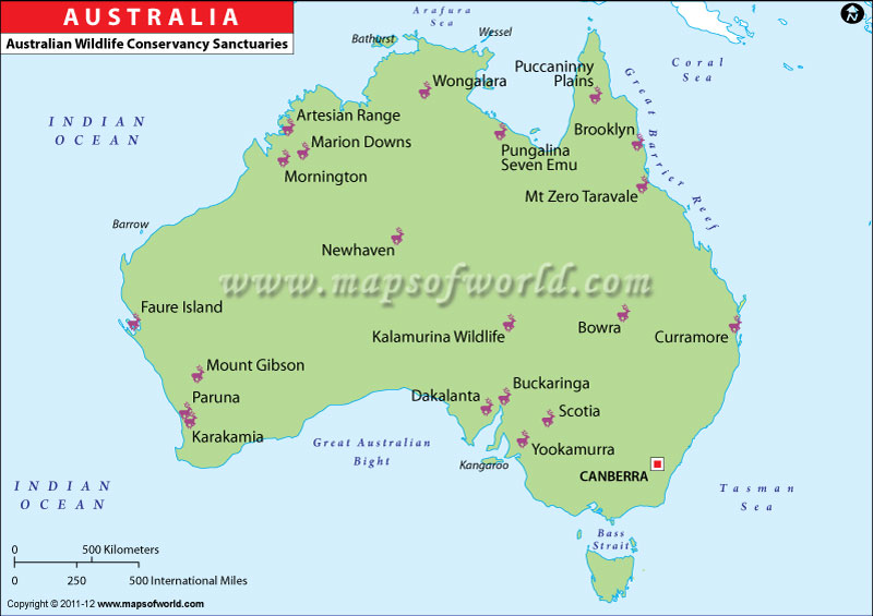 Australia National Parks Map   National Parks Map 