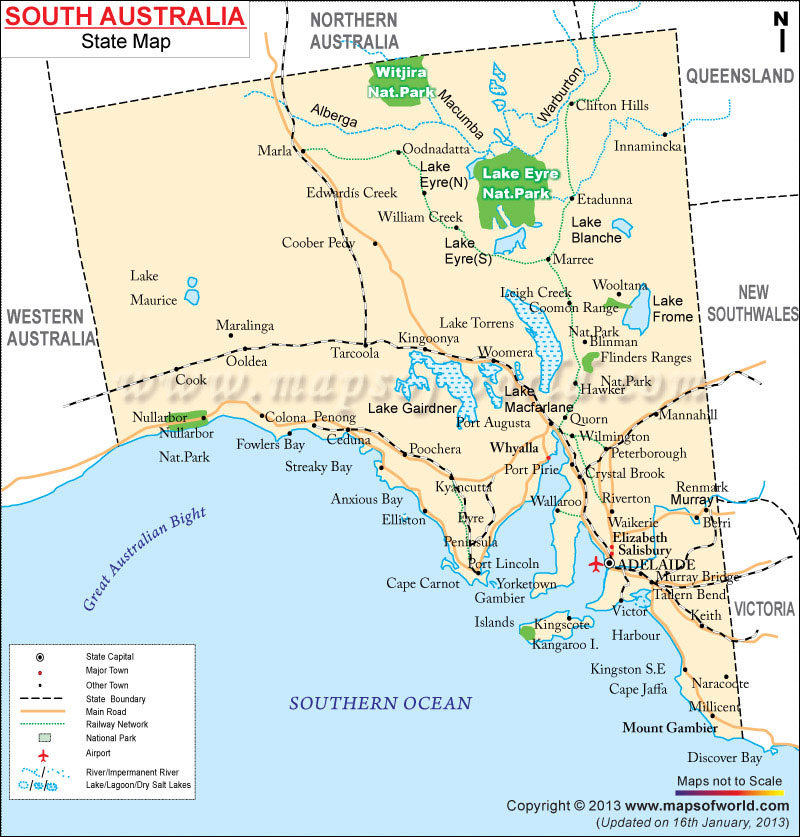 Map of South Australia