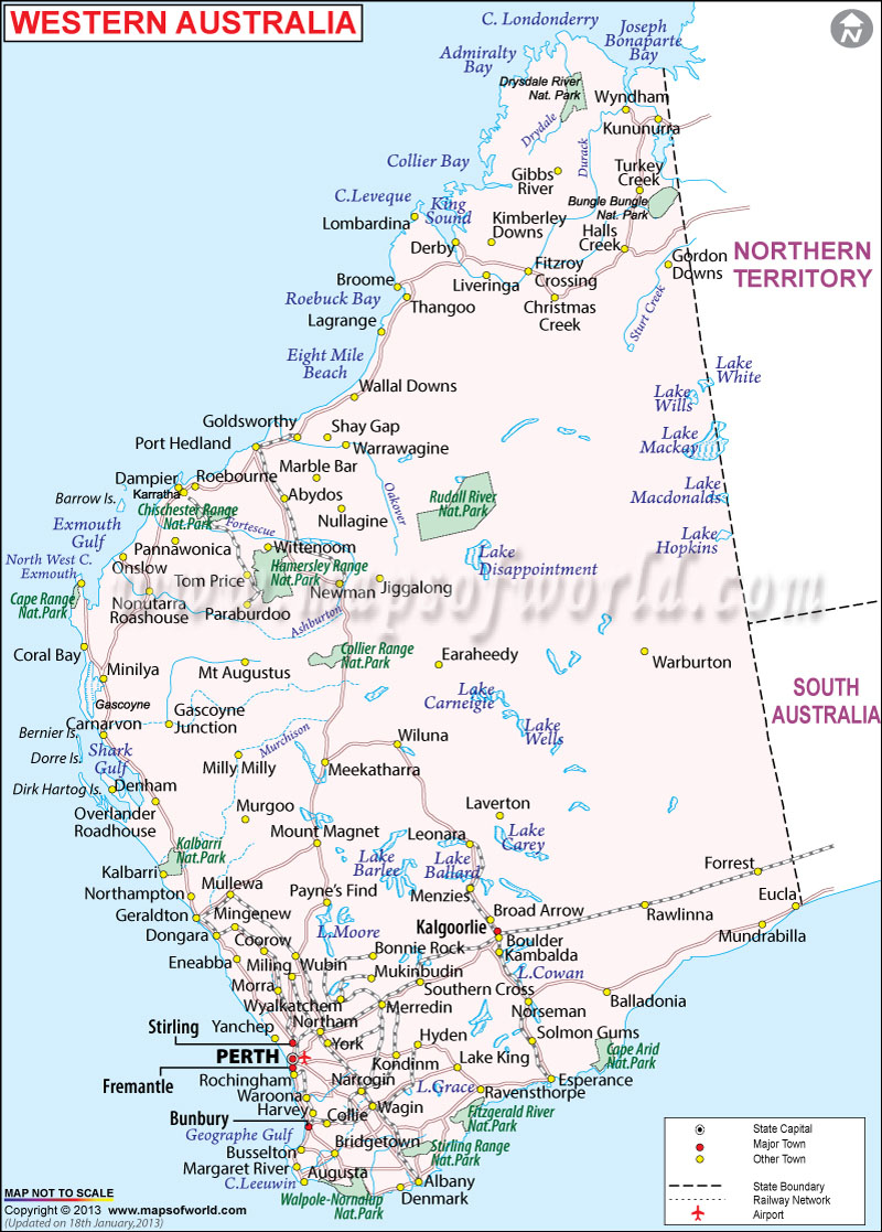 Map of Western Australia