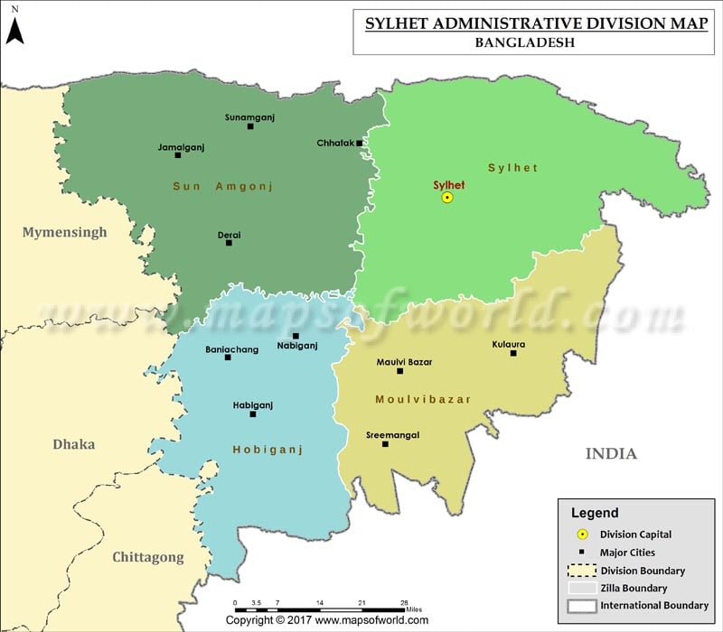 Sylhet District Map
