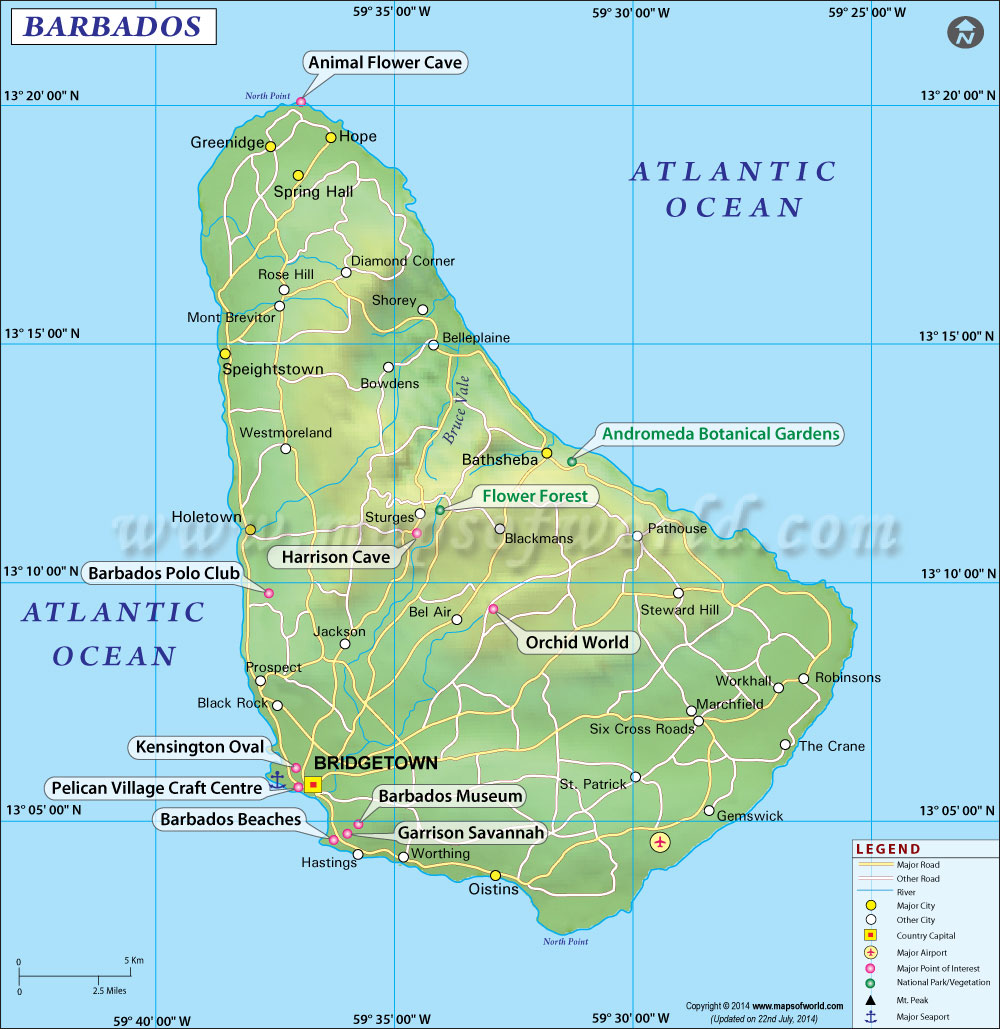 Barbados Map