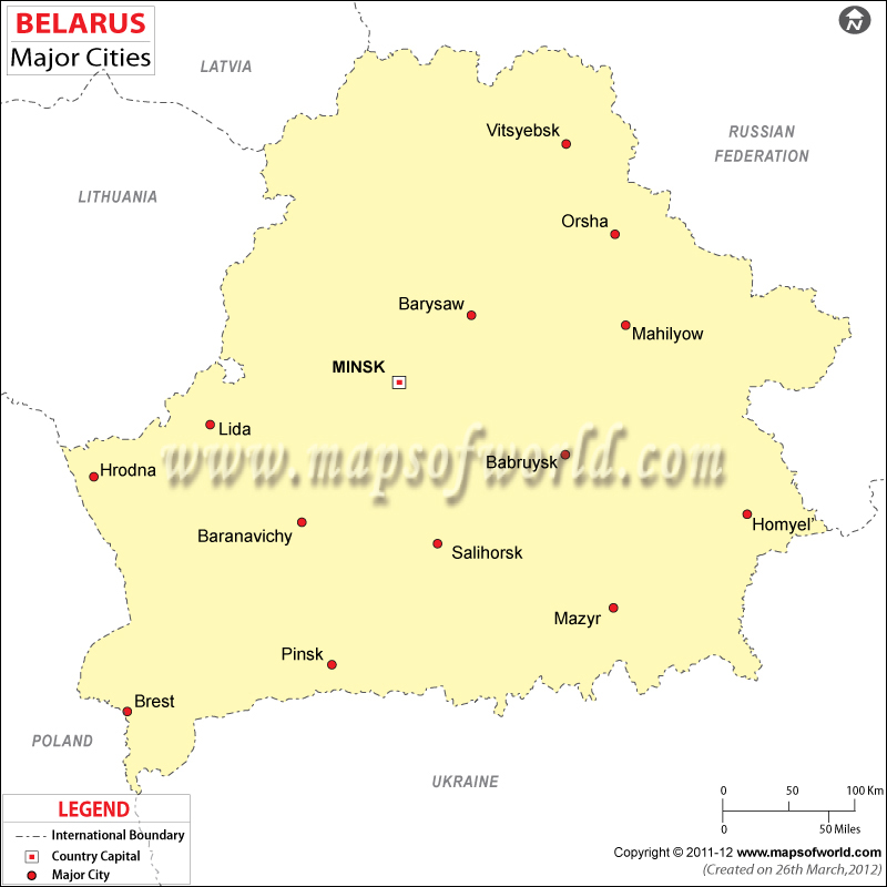 Belarus Cities Map