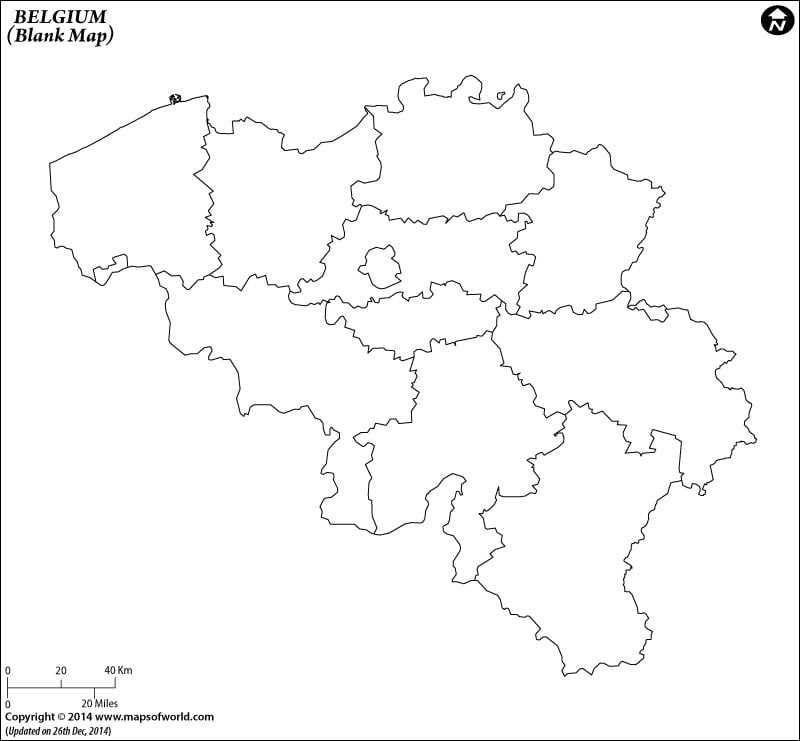 Belgium Blank Map
