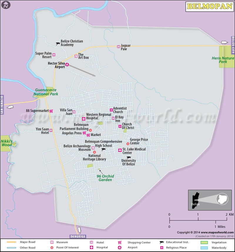 Belmopan Map