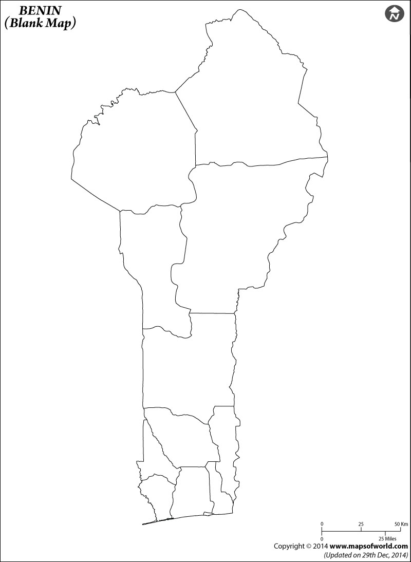 Benin Blank Map