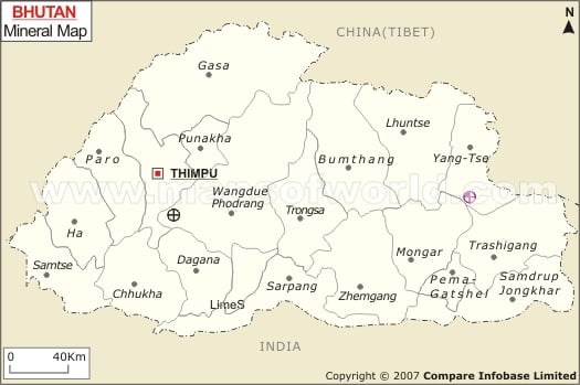 Bhutan Mineral Map