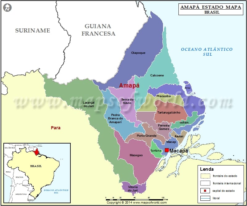 Map of Amapa