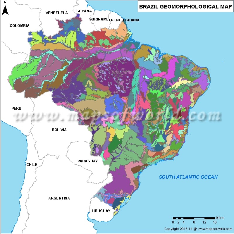 Brazil Geomorphology Map